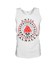 Load image into Gallery viewer, Viking Pattern Until Valhalla Tee Unisex Tank Top