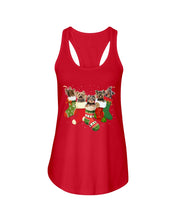 Load image into Gallery viewer, Yorkies In The Socks For Yorkie Lovers Christmas Gift Ladies Flowy Tank