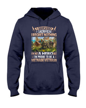 Load image into Gallery viewer, Vietnam Vetera Regret Nothing Black T-Shirt Hoodie