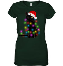 Load image into Gallery viewer, Cat Merry And Bright New Ladies V-Neck