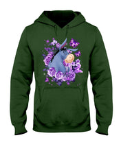 Load image into Gallery viewer, Donkey Loves Purple Flowers Custom T-Shirt Hoodie