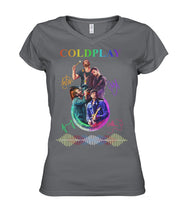 Load image into Gallery viewer, Coldplay Anniversary Great T-Shirt For Fans Ladies V-Neck