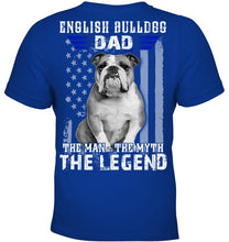 Load image into Gallery viewer, English Bulldog  - The Man - The Myth - The Legend Black T-Shirt Youth Tee