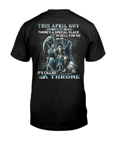 Throne April Guy Special Space Horoscope T-Shirt Guys Tee