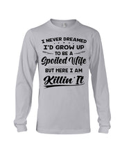 Load image into Gallery viewer, Spoiled Wife Funny Quote Family Tee Unisex Long Sleeve