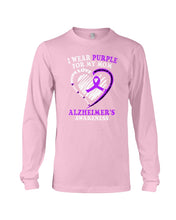 Load image into Gallery viewer, Alzheimer Awareness Daughter For Mom T-Shirt Unisex Long Sleeve