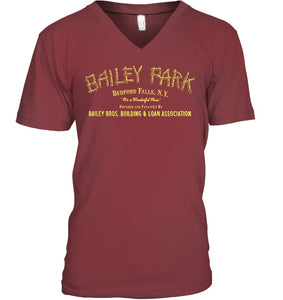 Bailey Park Bedfork Falls Ny Quote Name T-Shirt Guys V-Neck