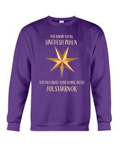 Load image into Gallery viewer, Christmas Star Swedish Julstarnor Black T-Shirt Sweatshirt