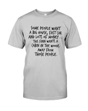 Load image into Gallery viewer, Finn Wants A Cabin In The Woods Away From Those People Guys Tee