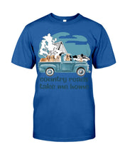 Load image into Gallery viewer, Country Road Golden Retriever Guys Tee