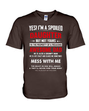 Load image into Gallery viewer, Gift For Spoiled Daughter Funny Quote Guys V-Neck