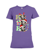 Load image into Gallery viewer, Funny Cows Ho Ho Ho Christmas Gift For Cow Lovers Ladies Tee