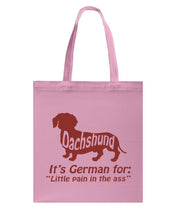 Load image into Gallery viewer, Dachshund German Shirt For Dachshunds Dog Lovers Basketweave Tote Bag