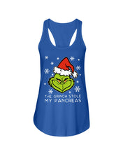 Load image into Gallery viewer, The Grinch Stole My Pancreas Ladies Flowy Tank