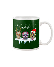 Load image into Gallery viewer, Merry Christmas Three Skulls Christmas T-Shirt Gift Mug