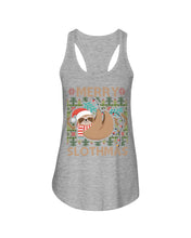 Load image into Gallery viewer, Merry Slothmas Christmas Gift For Kids Family Gift T-Shirt Ladies Flowy Tank
