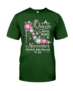 Happy Birthdat To November Queen T-Shirt Guys Tee