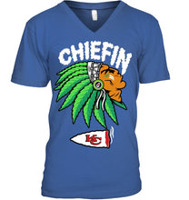 Load image into Gallery viewer, Chiefin Kansas City Chiefs Gift For Fans T-Shirt Guys V-Neck