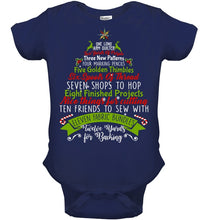 Load image into Gallery viewer, Christmas Tree Eleven Fabric Bundles T-Shirt Baby Onesie