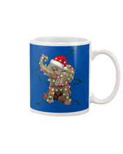 Load image into Gallery viewer, Elephant Color Light Christmas Gift Tee Mug