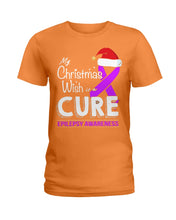 Load image into Gallery viewer, Epilepsy Awareness - My Christmas Wish Is A Cure Ladies Tee