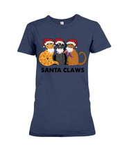 Load image into Gallery viewer, Santa Claws Funny Gift Christmas Gift For Cat Lovers Ladies Tee