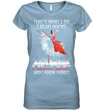 Load image into Gallery viewer, Girl Loves Reading Book And Dance Ballet Gift For Girls T-Shirt Ladies V-Neck