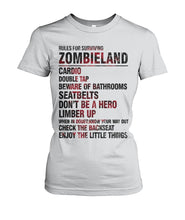 Load image into Gallery viewer, Zombieland Rules For Surviving Quote T-Shirt Ladies Tee