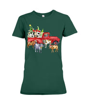 Load image into Gallery viewer, Merry Christmas In Town Cow Lovers Gift For Farmers Ladies Tee