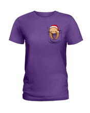 Load image into Gallery viewer, Pocket Slothmas Christmas Gift Funny T-Shirt Ladies Tee