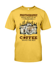 Load image into Gallery viewer, Solve Most Problems Camera Map Photography T-Shirt Guys Tee
