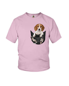 Beagle In The Pocket Funny T-Shirt Youth Tee