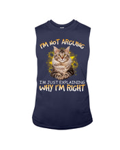 Load image into Gallery viewer, Cat Lovers T-Shirt Not Arguing Just Explaining Unisex Long Sleeve