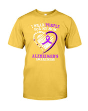 Load image into Gallery viewer, Alzheimer Awareness Daughter For Mom T-Shirt Guys Tee