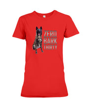 Load image into Gallery viewer, K9 Dog Hero Zero Bark Thirty Ladies Tee