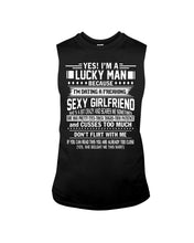Load image into Gallery viewer, Lucky Man Have Sexy Girlfriend Gift For Couple Tee Unisex Long Sleeve