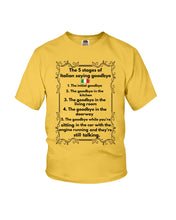 Load image into Gallery viewer, Italian Say Goodbye Funny Tee Youth Tee