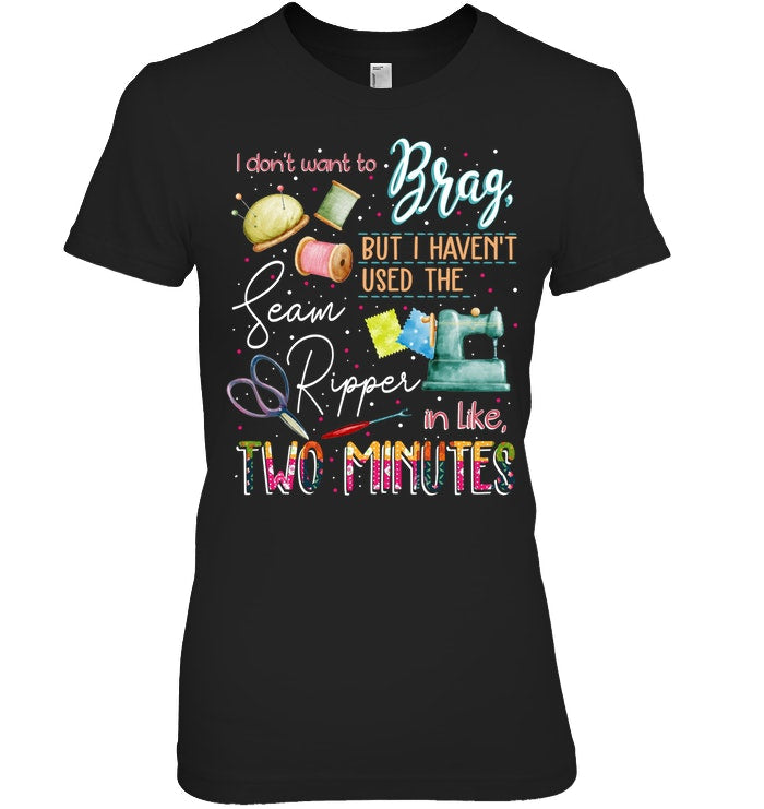 Brag Sean Ripper In Two Minutes Funny T-Shirt Ladies Tee