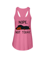 Load image into Gallery viewer, Nope Dachshund Not Today Ladies Flowy Tank