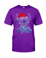 Load image into Gallery viewer, Merry Christmas Stitch Gift For Fans T-Shirt Guys Tee