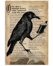 Load image into Gallery viewer, Raven Reading Book Funny Vertical Poster