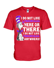 Load image into Gallery viewer, Fibromyalgia Anywhere Break Cancer Spirit T-Shirt Guys V-Neck