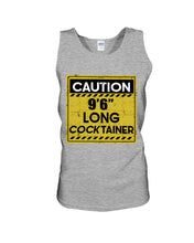 Load image into Gallery viewer, Caution 9&#39;6&#39;&#39; Long Cocktainer Black T-Shirt Unisex Tank Top