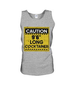 Caution 9'6'' Long Cocktainer Black T-Shirt Unisex Tank Top