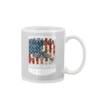 Load image into Gallery viewer, Never Underestimate A Grandpa Black T-Shirt Mug