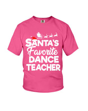 Load image into Gallery viewer, Santa Dance Teacher Christmas Shirt Youth Tee
