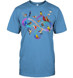 Bird Colorful Infinity Sign Guys Tee