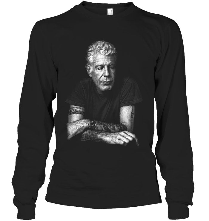 Anthony Bourdain Gift For Fans Black T-Shirt Unisex Long Sleeve