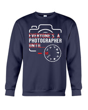 Load image into Gallery viewer, Every One Is A Photographer Black T-Shirt Sweatshirt