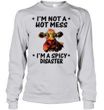 Load image into Gallery viewer, Heifer Not A Hot Mess Spicy Disaster Funny Quote Tee Unisex Long Sleeve